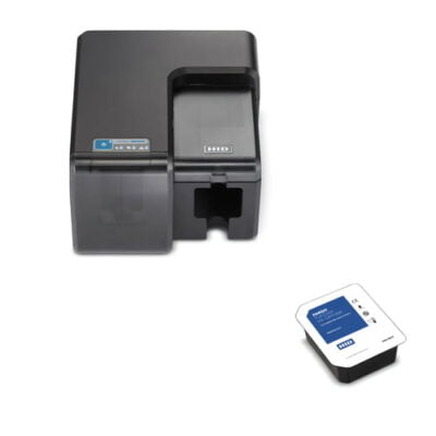 Fargo INK1000 Single-Sided Thermal Inkjet ID Card Printer with one set of INK