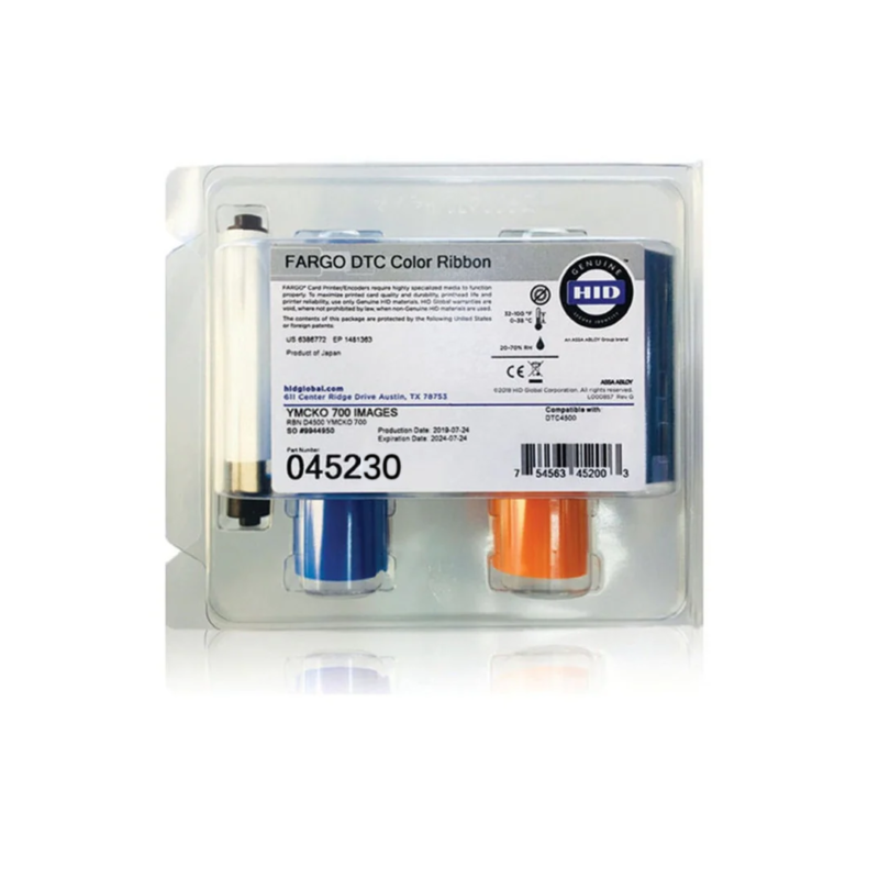 DTC 4500 YMCKO Ribbon , 700 IMAGE DTC4500 YMCKO Ribbon